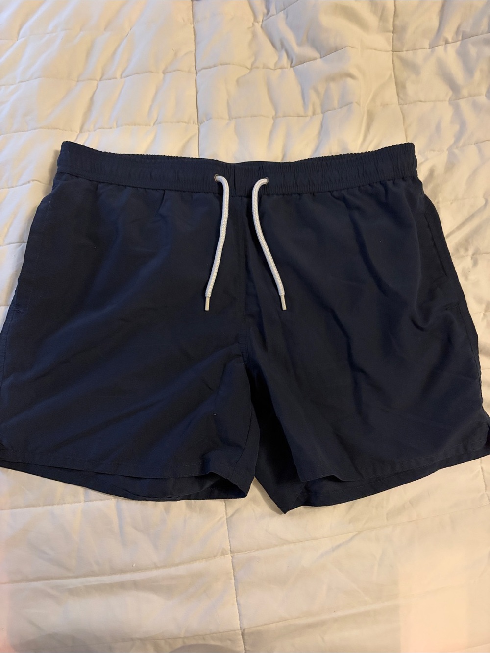 Navy Drawstring Swim Shorts